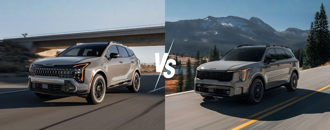 Compare the 2026 Kia Sportage Hybrid vs 2026 Kia Sorento Hybrid in Hamilton, ON
