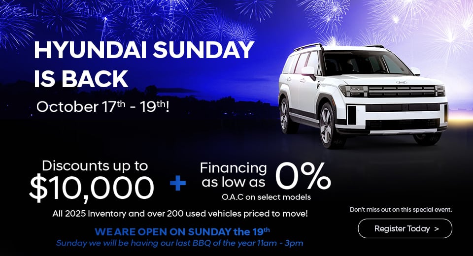 Hyundai Sunday Ultimate Savings Event