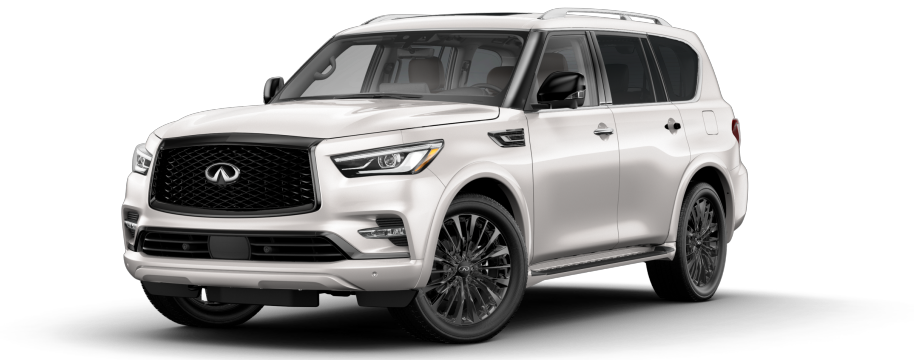 Infiniti QX80 in Moonstone White