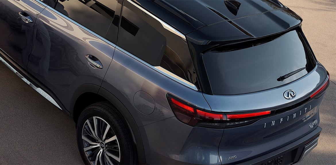 The 2024 QX60 rear side view