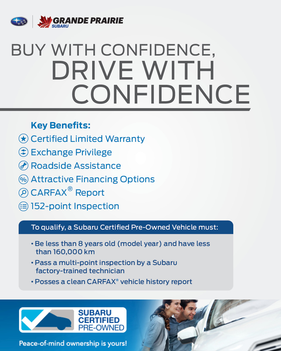 Certified Pre-Owned Program @ Grande Prairie Subaru