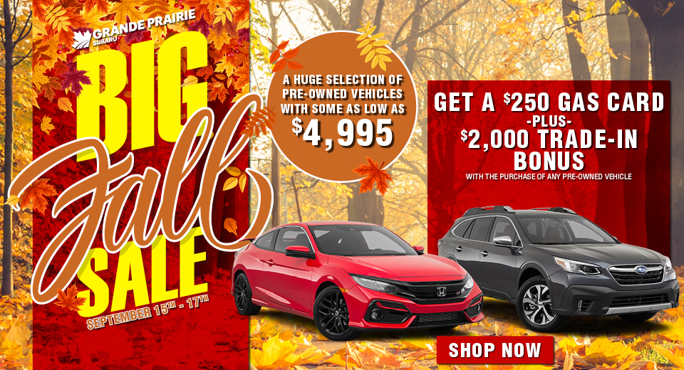 Many Vehicles Priced To Go at Grande Prairie Subaru