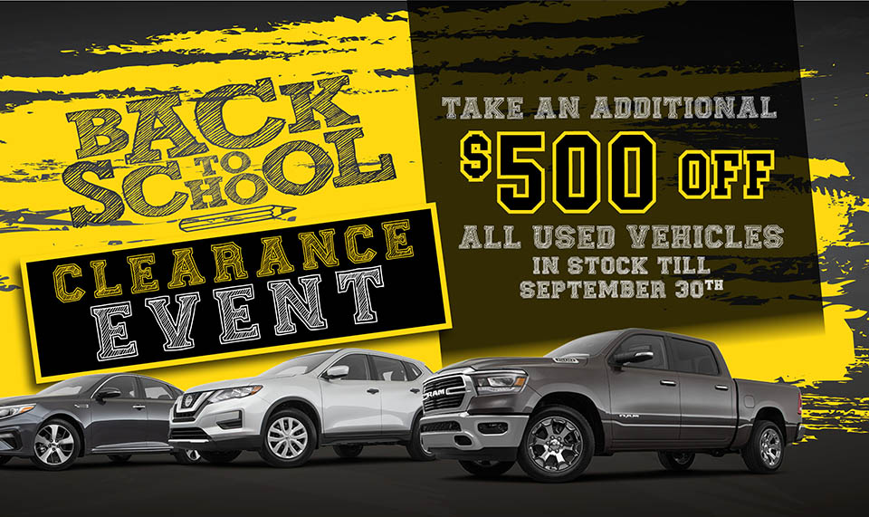 Back To School Clearance Event